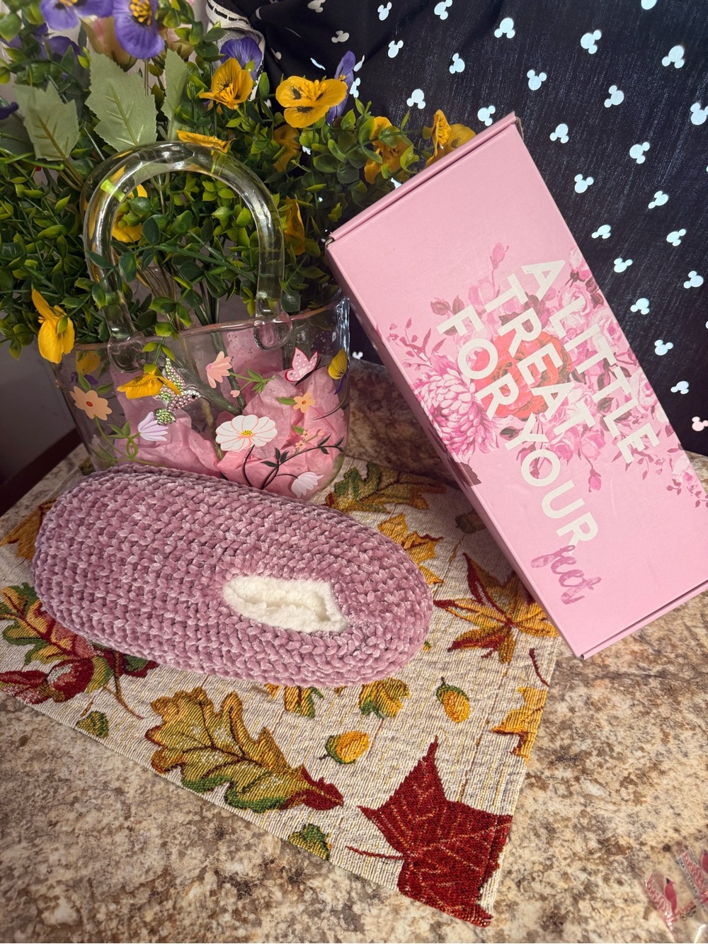 Cozy Pink ladies Plush Slip-On Slipper -
